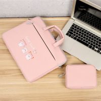 苹果惠普笔记本单肩包14/13.3/15寸好看的电脑包手提防震摔可爱女 13.3英寸 021粉色-配拉杆箱带+送肩带