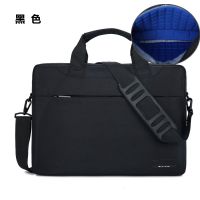 气囊防震笔记本电脑包15.6寸14寸适用华硕男女单肩手提包 黑色[全方位气囊防震]升级版 13寸