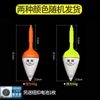 大肚漂电子夜光鱼漂超亮矶钓浮漂远投海竿立漂超醒目鲢鳙钓组浮标 浮力50克 长亮双光(颜色随机)