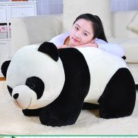 可爱仿真熊猫布娃娃毛绒玩具大号玩偶儿童睡觉抱枕公仔生日礼物女 趴款熊猫 28厘米(巴掌大小)不推荐