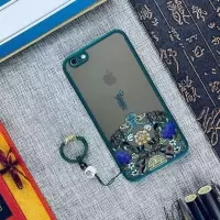 苹果6plus/7/8plus手机壳iPhoneX中国风11防摔XR磨砂保护套6s全包 富贵绿[单壳] 苹果6/6s[通