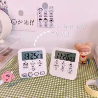 ins简约可爱学生创意闹钟智能儿童电子静音床头卧室夜光贪睡钟表 多功能计时器闹钟 以上任意款[送电池]