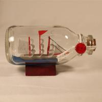 帆船模型漂流许愿瓶七夕送男女生朋友闺蜜生日有意义的情人节礼物 瓶中帆船(无灯小号) 精美包装