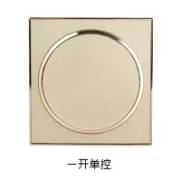 SNJMENFS西門86型开关子插座面板圆形金色暗装一开五孔双控空调插 圆形-一开单控