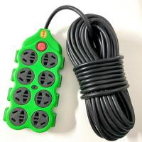 多功能家用56孔防摔多孔带开关大孔一体成型插座带线无线接线面板 56孔(绿色)插座 一个装(不带线要自备线)