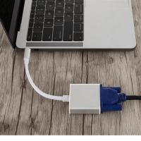 type-c转HDMI VGA适用苹果电脑macbook笔记本USB-C转接头投影仪接 c转VGA(银色) 25cm