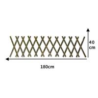 竹片栅栏篱笆伸缩园艺庭院菜园花园围栏户外围墙护栏爬藤架装饰竿 青竹 固定竹竿60cm高*5根
