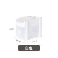 创意桌面化妆品收纳盒学生少女心家用抽屉式透明塑料整理收纳盒子 透明白色 组合1层+顶盖14x18x16cm