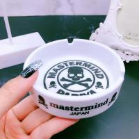 创意个性烟灰缸可爱kt时尚潮流小香风多功能居家用陶瓷烟灰缸 无镶钻骷颅白