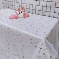 Ins十字星星纱 生日派对桌布 仪式感party宴会甜品台签到桌装饰布 白布+白沙