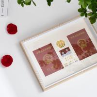 结婚证登记证相框实木金属边框 木质边框