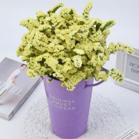 干花花束满天星鲜假仿真卉瓶装饰品客厅批插永生枝摆件大房间ins 黄色 一束不含桶(约10支左右)