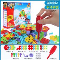 宝宝拧螺丝积木玩具拼装形状配对早教益智螺母钉可拆卸幼儿园3岁 [基础款]手动A款