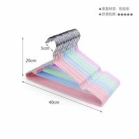 [高档纳米衣架]成人加粗无痕防滑不锈钢儿童多功能晾衣架撑裤架 纳米高档防滑[10支]成人 北欧系列混搭