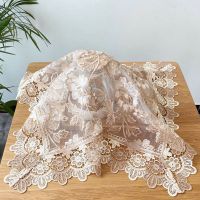 茶具盖布 防尘布 茶道盖茶杯的防尘巾方巾小茶盘茶台布巾盖长方 花颜咖 正方60*60cm