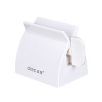 新款创意懒人挤牙膏神器置物架挤洗面奶按压器儿童手动省力挤牙膏 白色1个