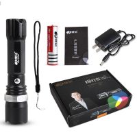 康铭LED手电筒强光可充电家用超亮长续航远射便携小型手电筒 铝合金强光手电筒(09A)