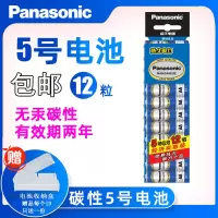 松下5号电池五号1.5V玩具碳性AA干电池鼠标挂钟空调电视机闹钟 碳性5号12粒