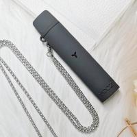 yoooz1柚子保护套丫ooz挂脖链绳电子器烟杆皮壳YOOZ2一代二代通用 柚子黑色+金属挂链