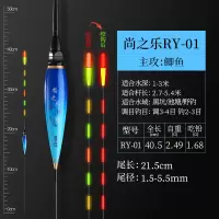 重力感应超粗夜光漂高灵敏日夜两用咬钩变色鱼漂加粗醒目电子漂 RY-01[吃铅1.68] 超粗尾 [不变色]日夜两用超粗尾