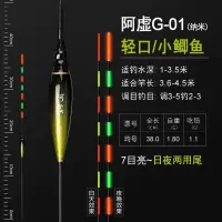 咬钩变色电子漂重力感应夜光漂鲫鲤鱼日夜两用纳米鱼漂高灵敏爆闪 阿虚G-01(不变色) [2支漂]配电池2粒