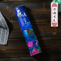 韩版创意初中生笔帘卷笔袋男生女孩简约文具盒大容量小学生铅笔盒 荷塘月色 中国风 简约版