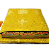 佛经经书袋包经布袋子结缘藏式装经袋高档织锦缎拉链大号双层加厚 拉链黄色