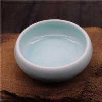 特色陶瓷青釉烤鸭盘子丝瓜酱料味碟鸭肉鸭饼餐具中式创意密胺碟子 3.2寸陶瓷圆味碟