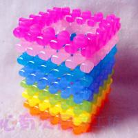 DIY手工编织串珠笔筒材料包装饰品配件摆件海绵宝宝史努比散珠子 彩虹笔筒材料包