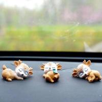 汽车小鹿摆件一路平安创意个性摆件保平安车载车内装饰品高档男女 小鹿一个(随机)