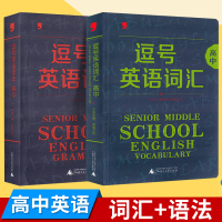 2本 逗号英语语法+词汇 高中版 高中生专项同步强化辅导中学高考手册语法英语大全单词词汇短语句型 语法全解英语词典系统总