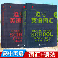 逗号英语语法+词汇 高中 全套2本 高中生专项同步强化辅导中学高考手册语法英语大全单词词汇短语句型 广西师范大学出版社