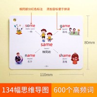 优学小学英语词汇思维导图词讯快速记忆600单词卡片闪卡手卡京弗 思维导图卡600词