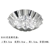 一次性钵仔糕模具铝箔菊花盏果冻布丁底托商用碗仔糕碗烘焙蛋糕模 B101花底 4.5cm 小 50个装(一次性)