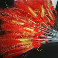 加工各种真鱼皮钩仿生鱼皮钩散装单钩路亚翘嘴白条 仿鱼皮6号丸世金钩(100枚)