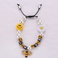 Asap Rocky同款小众国潮骰子骷髅头蝴蝶珍珠陶瓷笑脸项链 蜜蜂手链 opp袋装