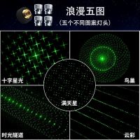 新款激光笔图案3D自动旋转头自动变化多个图案满天星头花样头配件 5图图案[5个图案]静态