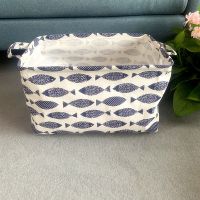 布艺收纳筐防潮防尘整理袋衣服收纳包行礼打包收纳蓝多功能收纳盒 小鱼 38cm*26cm*23cm