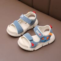 宝宝凉鞋2021夏季儿童软底机能鞋中小童包头沙滩鞋男女宝宝学步鞋 软底防滑 蓝色 内长13.5cm 21码