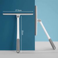 大号擦洗玻璃神器多功能加长杆橱窗擦窗器双面家用清洁擦玻璃刮子 优质款*灰(无布)