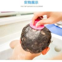 婴儿硅胶洗头刷神器宝宝沐浴按摩刷洗发刷梳子洗澡擦器去头垢胎垢 洗头刷一个(颜色随机)