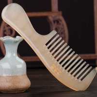 牛角梳子天然大号长发宽齿卷发梳按摩梳牛角梳子女家用刻字 默认