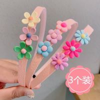 3个装女童发箍儿童头箍小女孩压发饰公主可爱发卡箍带齿防滑头饰 1#小花三件套(收藏宝贝优先发货)