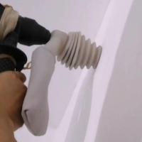 电锤新款其他罩防尘套多功能接灰神器顶钻侧钻通用电动工具配件 手持式 硅胶与布