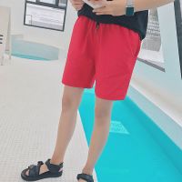 爱彼坤 精神小伙格子三分裤男夏季新款修身超短裤休闲时尚短裤 K35纯色 M