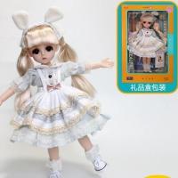 森立公主6分芭比娃娃30厘米关节可动洋娃娃儿童女孩生日礼物玩具 艾琳 娃娃全套(包含自身衣服鞋子)