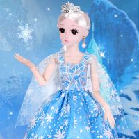 60厘米超大芭比娃娃套装大礼盒婚纱女童女孩玩具地摊货源60CM单个 冰雪奇缘公主(50CM特价版) 60厘米+赠品1(3