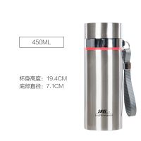 304不锈钢保温杯大容量1000ml双层加厚男士泡茶车载防漏水杯450ml 双狮加厚本色450ml
