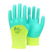登升989乳胶劳保手套浸胶耐磨防滑透气王工作干活防护涂胶手套男 登升989透气王12双
