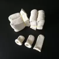 全棉纱结实手工手指套劳保防滑耐磨布指套防护棉线加厚耐用线指套 10只试用装 防磨棉线